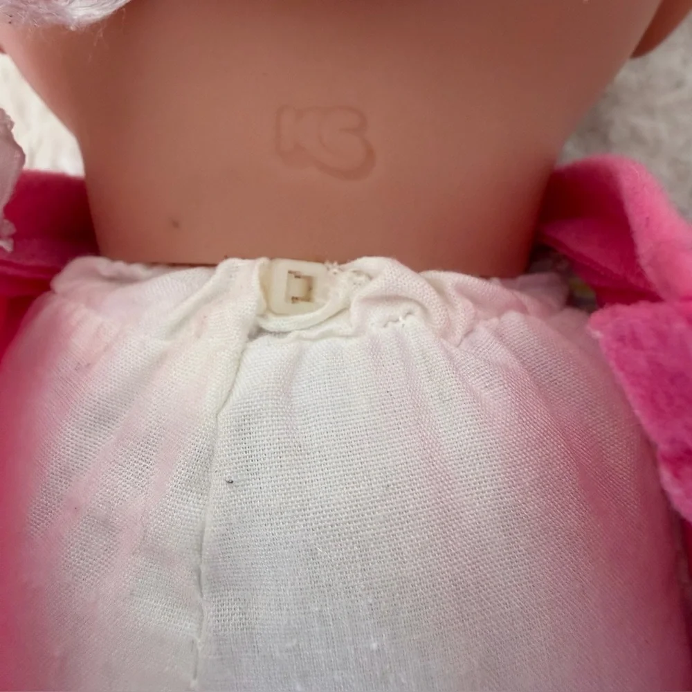 4/$25 Pink Plush Baby Doll with Blue Bow Headband - Kids Toys